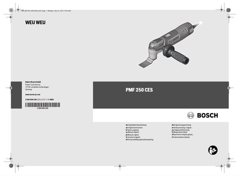 Page n°1 - Manuel utilisateur Bosch PMF 250 CES Multi