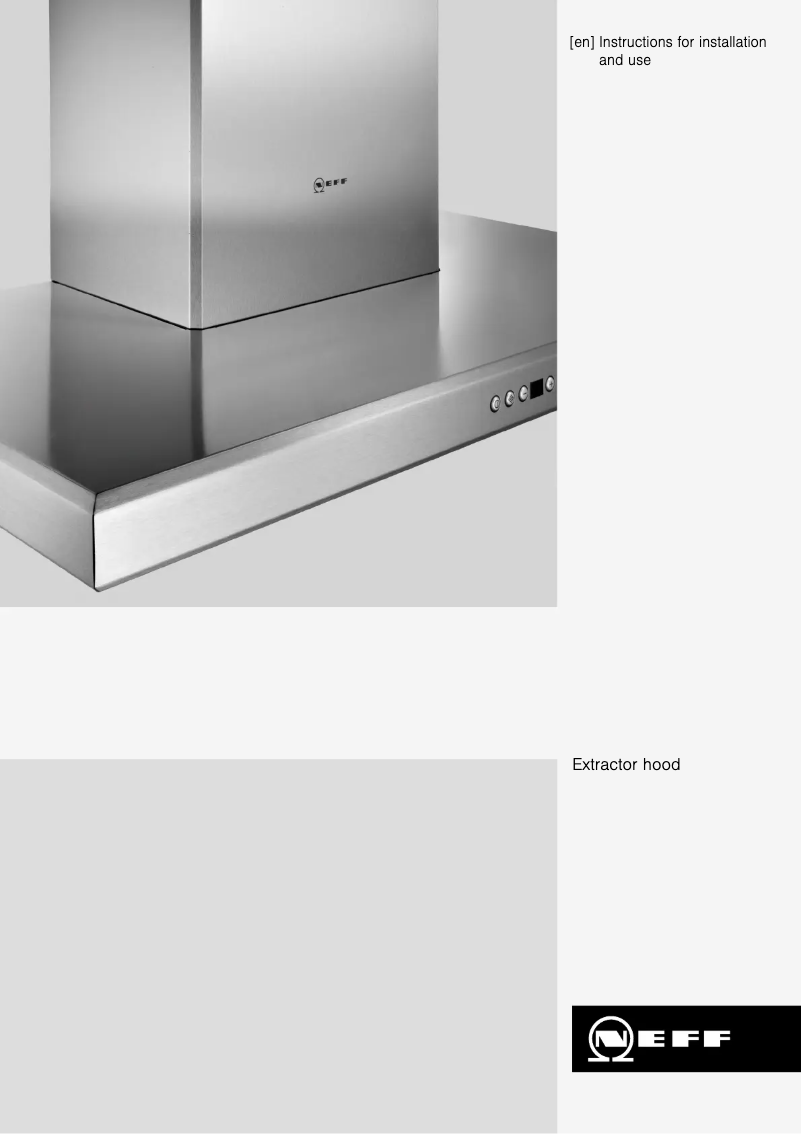 Page 1 de la notice Manuel utilisateur Neff D66B21S0GB