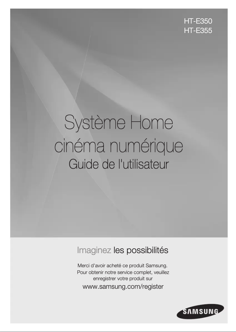 Page 1 de la notice Manuel utilisateur Samsung HT-E355