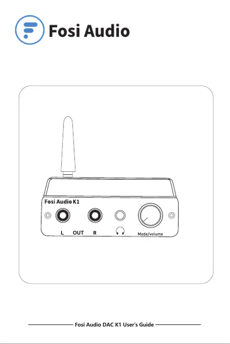 Page n°1 - Manuel utilisateur Fosi Audio K1