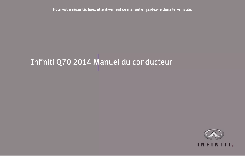 Image de la première page du manuel de l'appareil Q70 (2014)