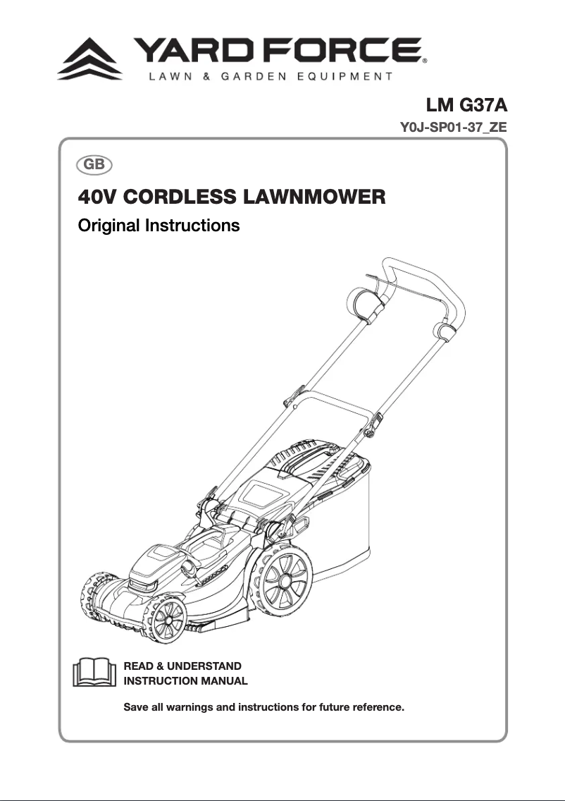 Page 1 de la notice Manuel utilisateur Yard Force LM G37A