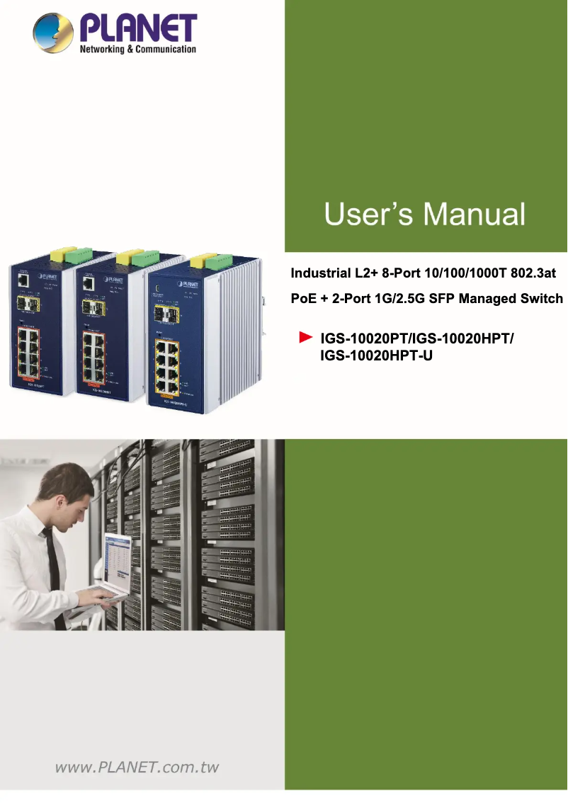 Image de la première page du manuel de l'appareil IGS-10020HPT-U