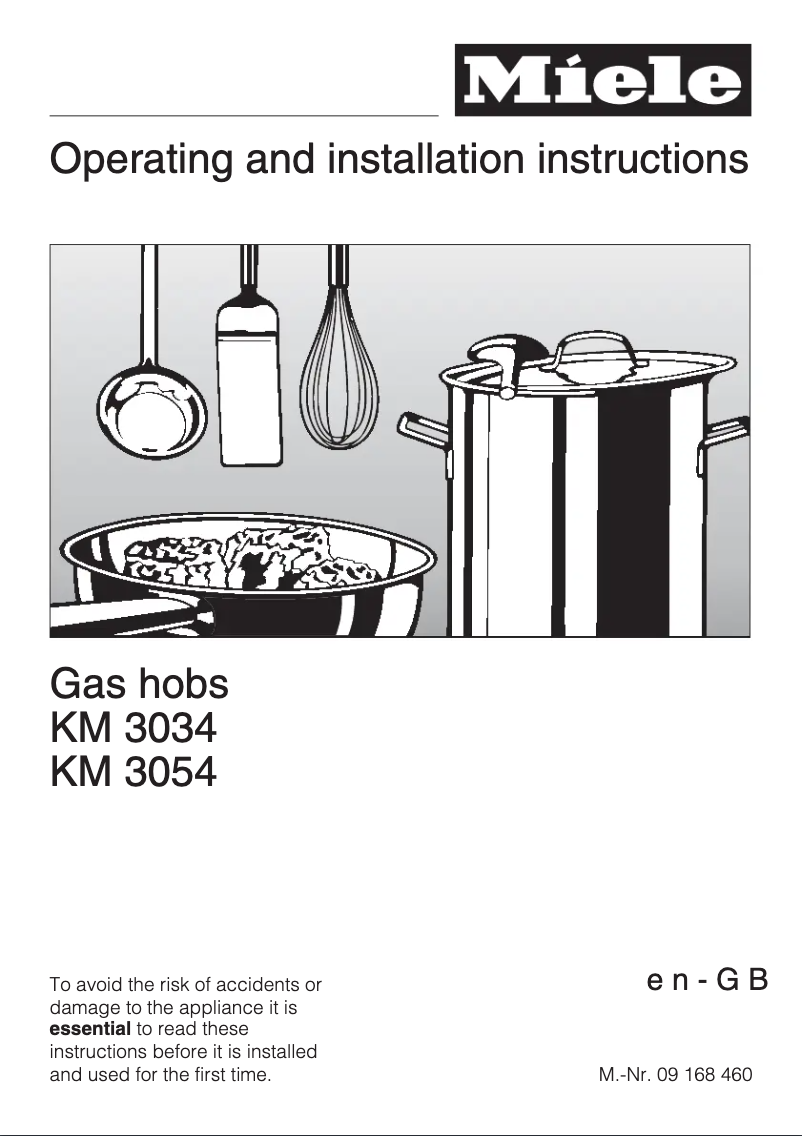 Page n°1 - Manuel utilisateur Miele KM 3034