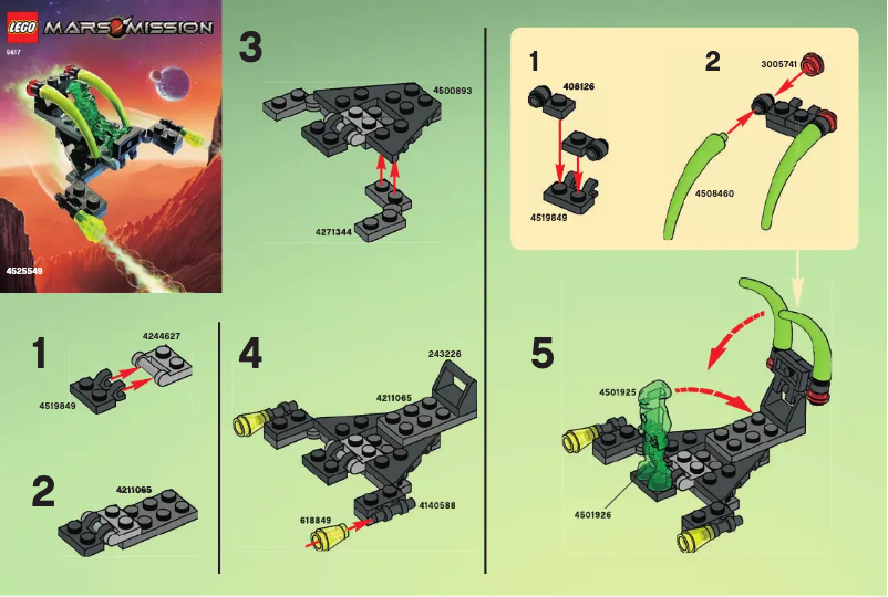 Page n°1 - Manuel utilisateur Lego Alien Jet