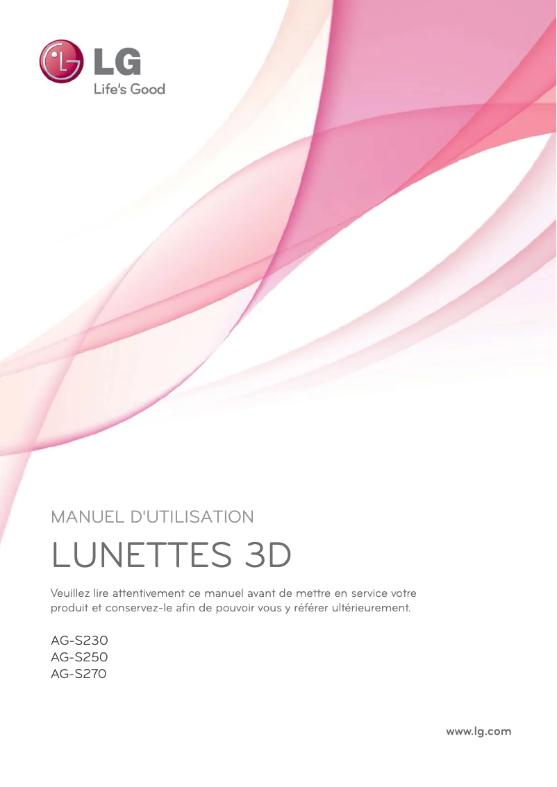 Page 1 de la notice Manuel utilisateur LG AG-S230