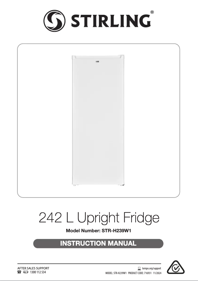 Page 1 de la notice Manuel utilisateur Stirling STR-H239W1