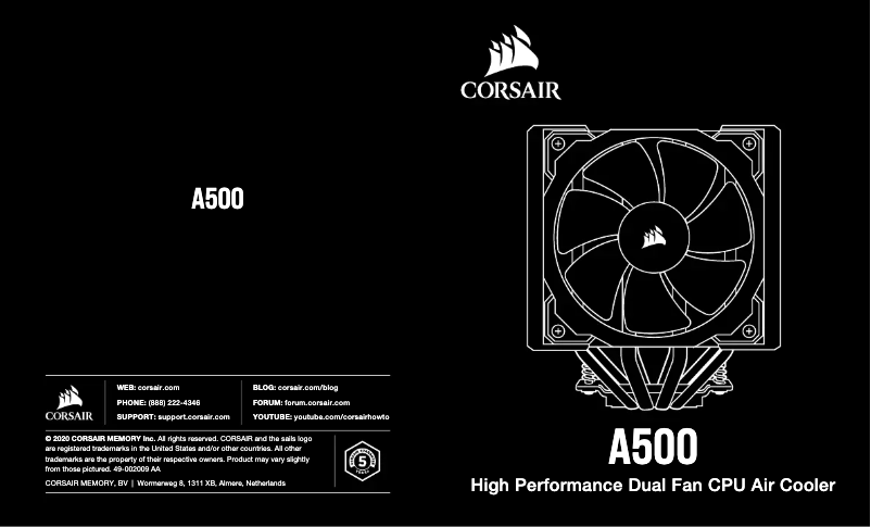 Página 1 del manual Manual de usuario Corsair A500