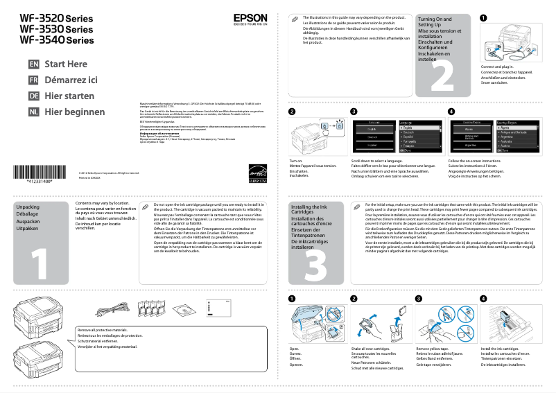 Page n°1 - Manuel utilisateur Epson WorkForce WF-3530