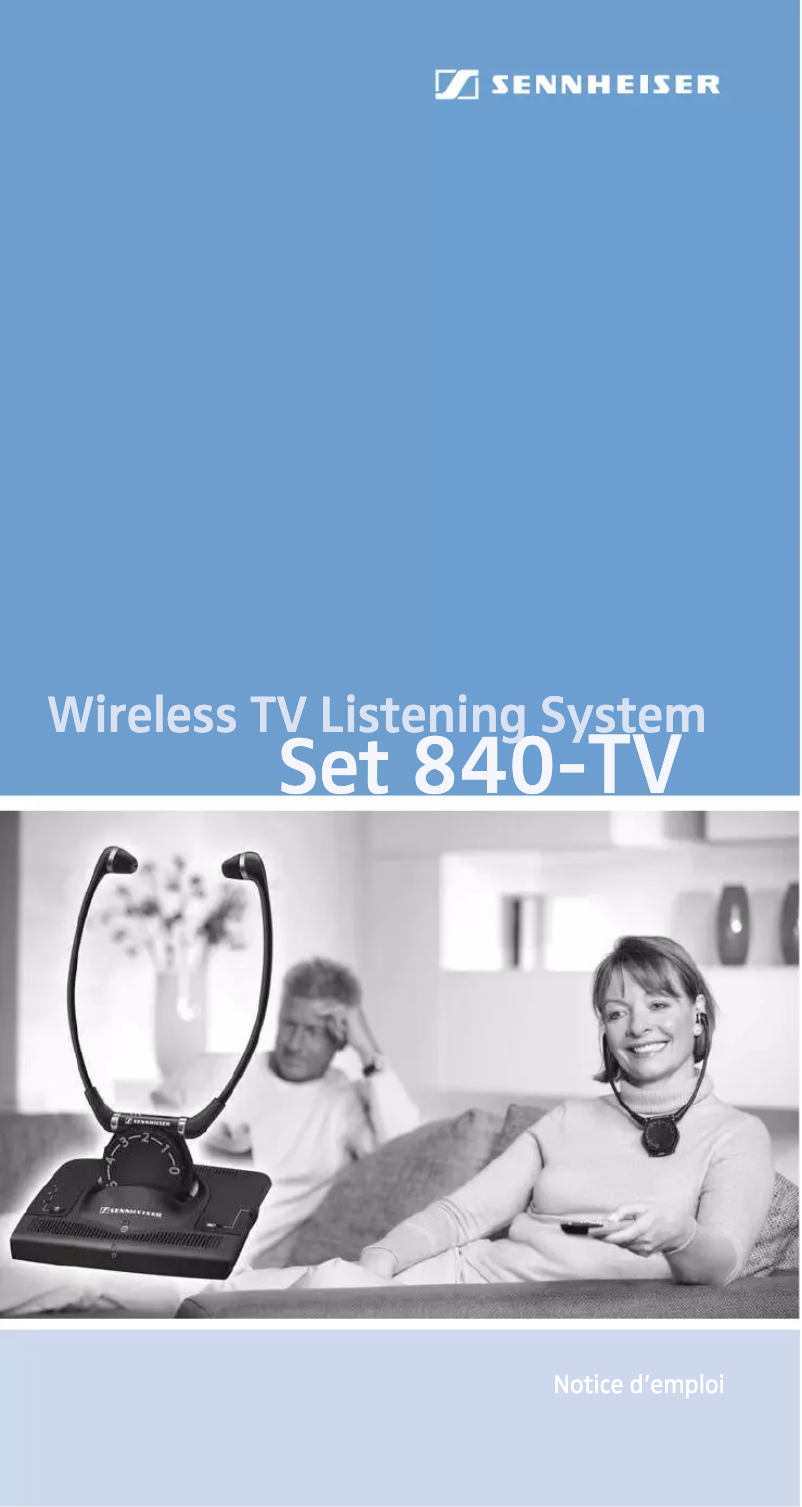 Page 1 de la notice Manuel utilisateur Sennheiser SET 840-TV