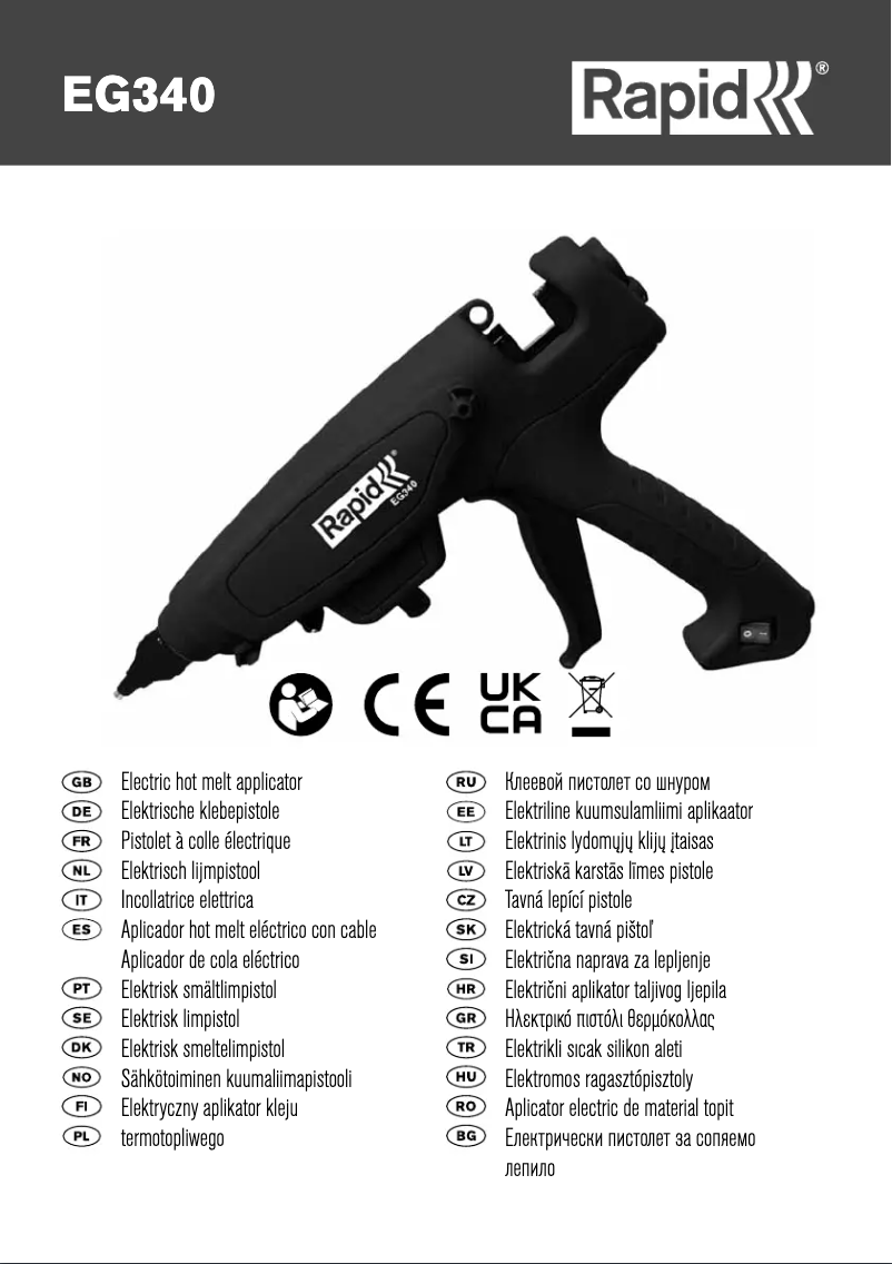 Page 1 de la notice Manuel utilisateur Rapid PRO EG340