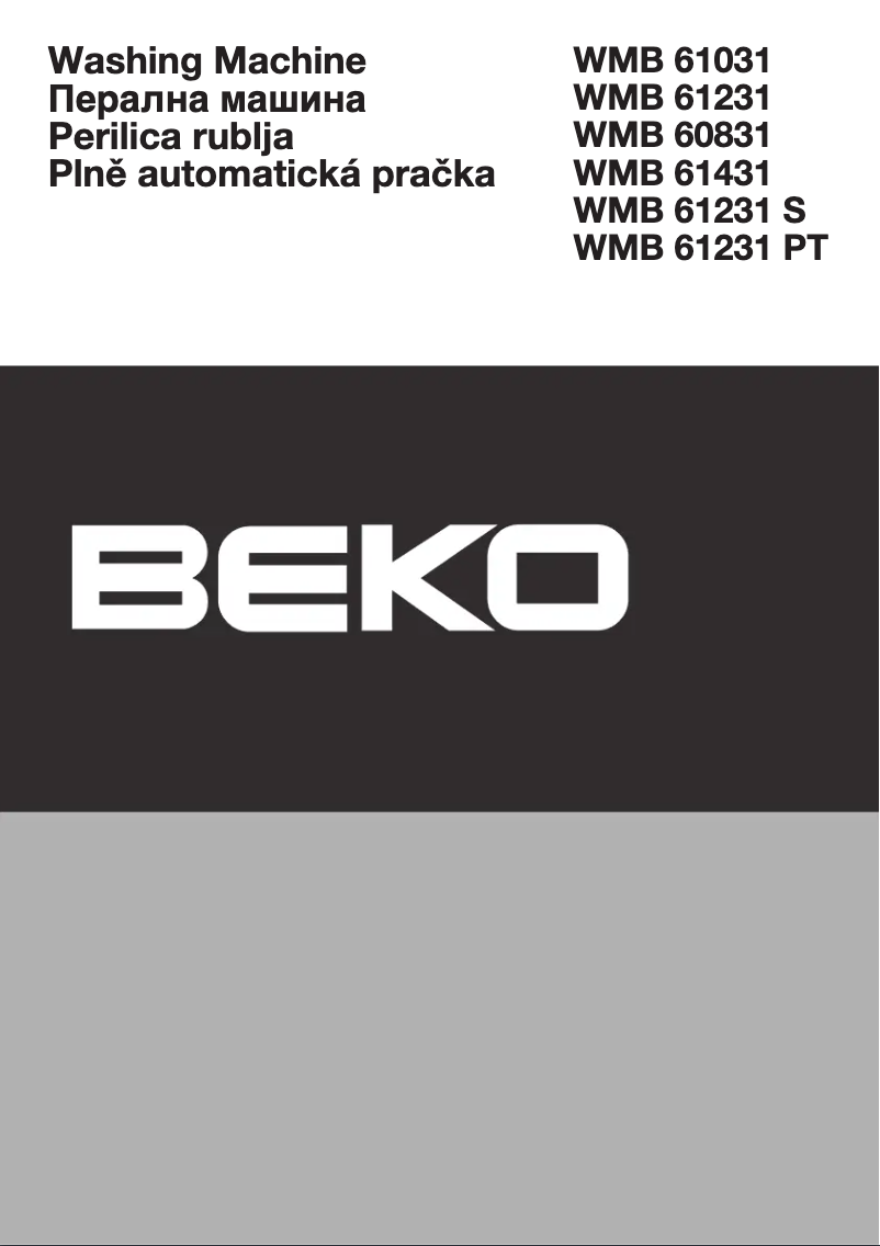 Page 1 de la notice Manuel utilisateur Beko WMB 51231 CS PT