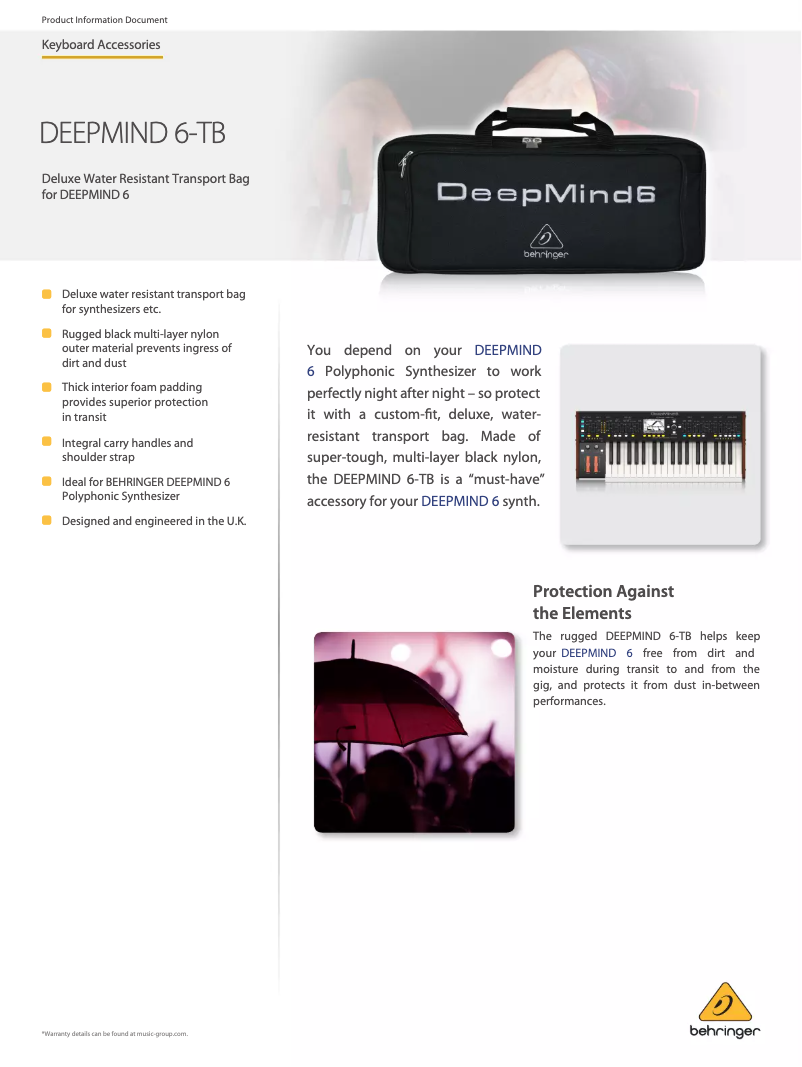 Image de la première page du manuel de l'appareil DeepMind 6-TB