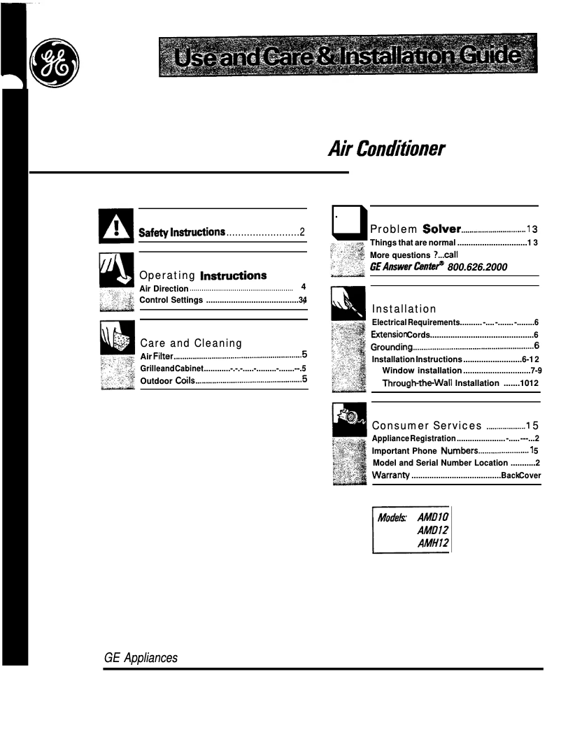 Image de la première page du manuel de l'appareil AMD12DB