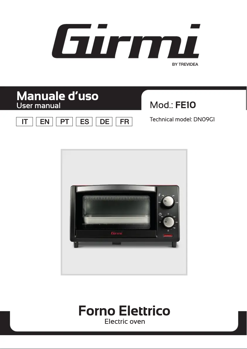 Page n°1 - Manuel utilisateur Girmi FE10