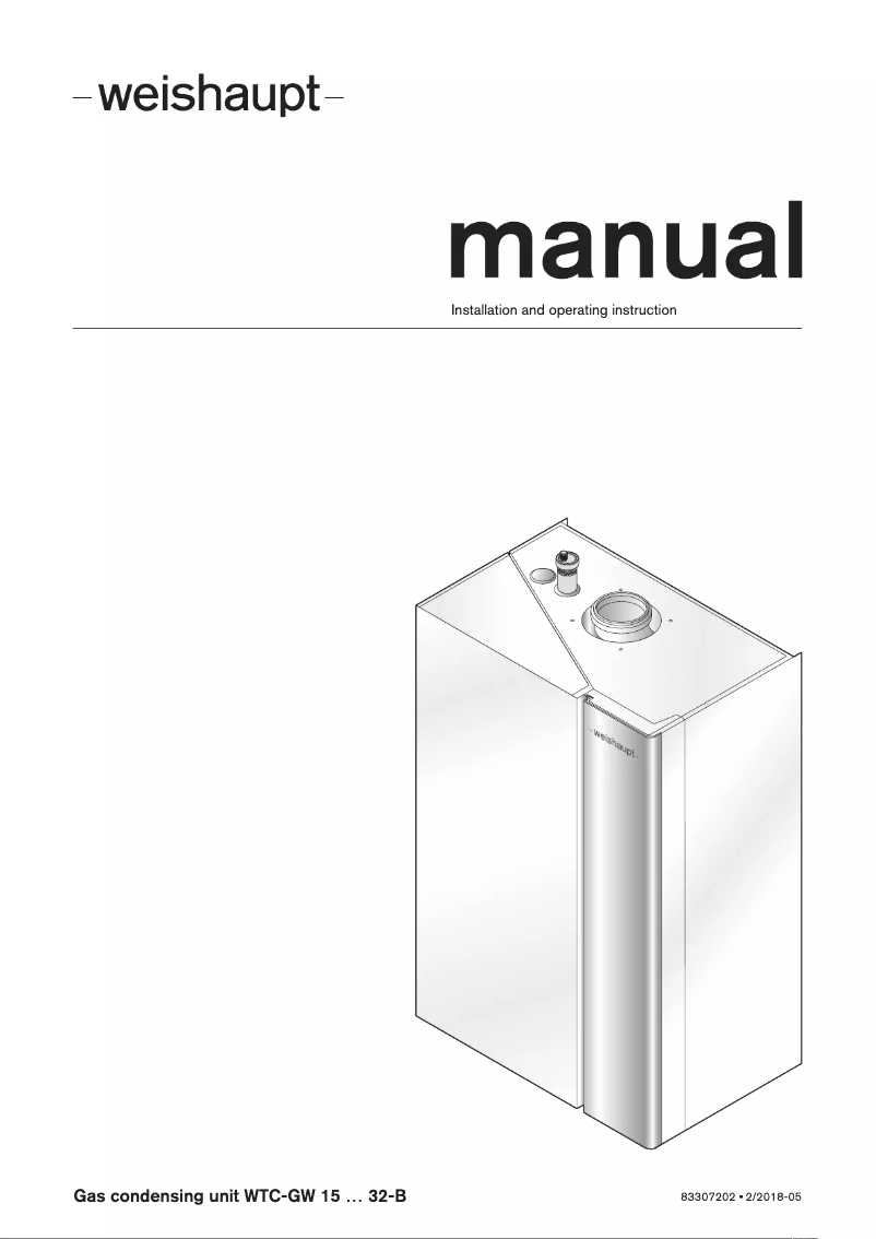 Page 1 de la notice Manuel utilisateur Weishaupt WTC-GW 15-B