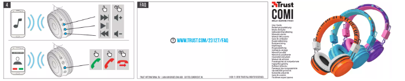 Page 1 de la notice Manuel utilisateur Trust Comi Bluetooth