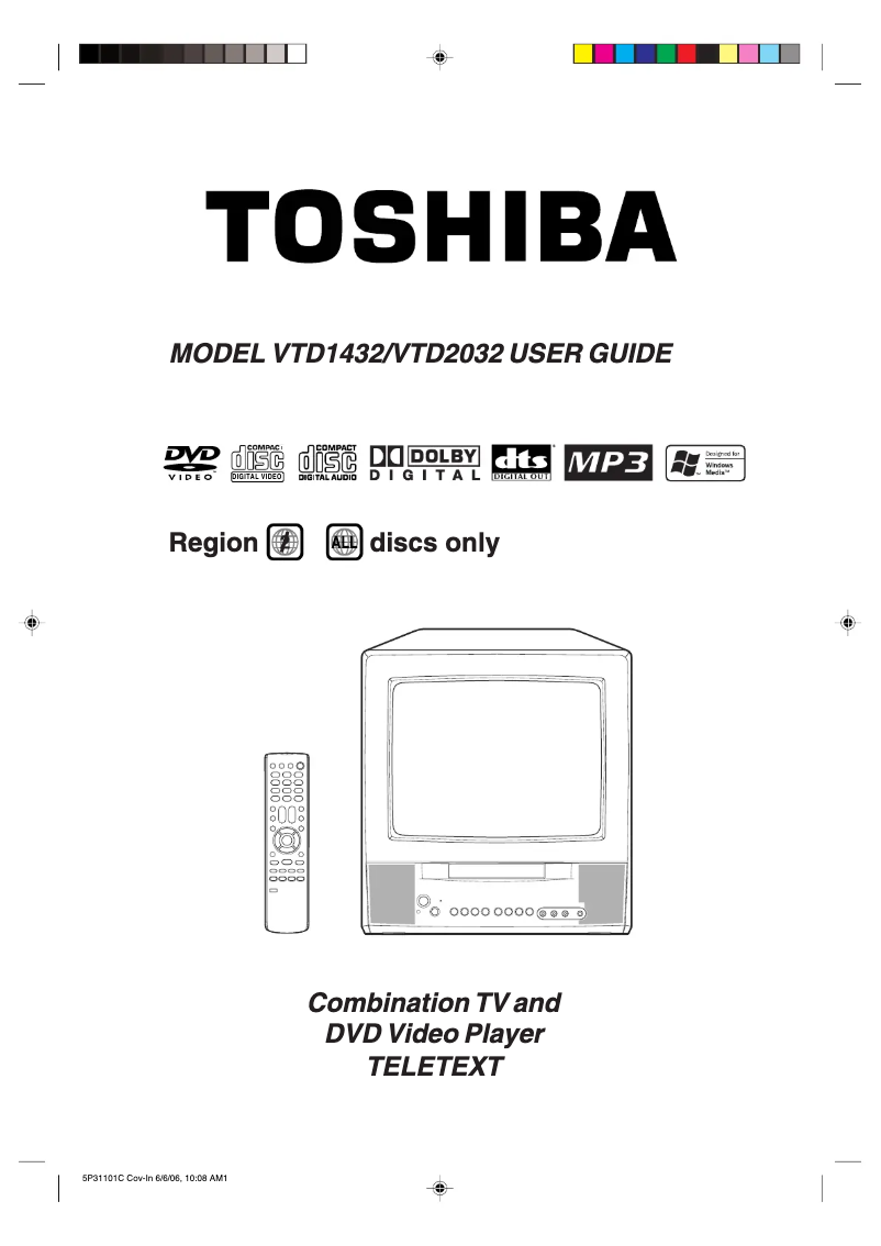 Page 1 de la notice Manuel utilisateur Toshiba VTD1432