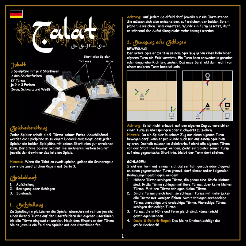 Page n°1 - Manuel utilisateur Huch! & Friends Talat