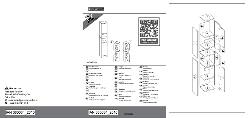 Page 1 de la notice Manuel utilisateur Livarno Lux IAN 360034