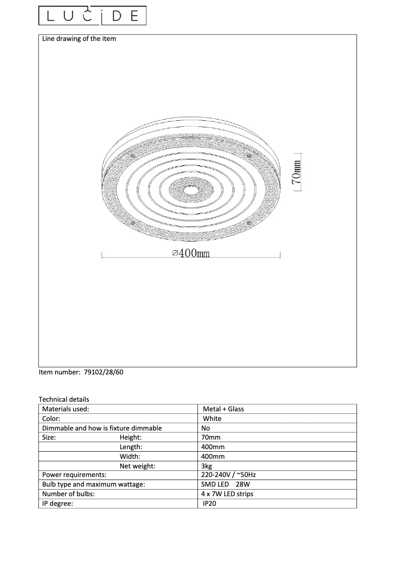 Page n°1 - Manuel utilisateur Lucide Vivi 79102/28/60