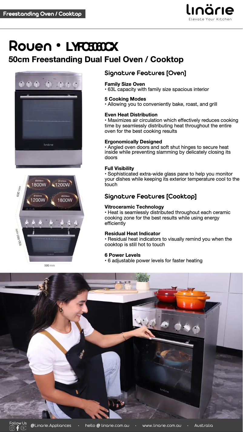 Page 1 de la notice Fiche technique Linarie Rouen LYFC5060CX