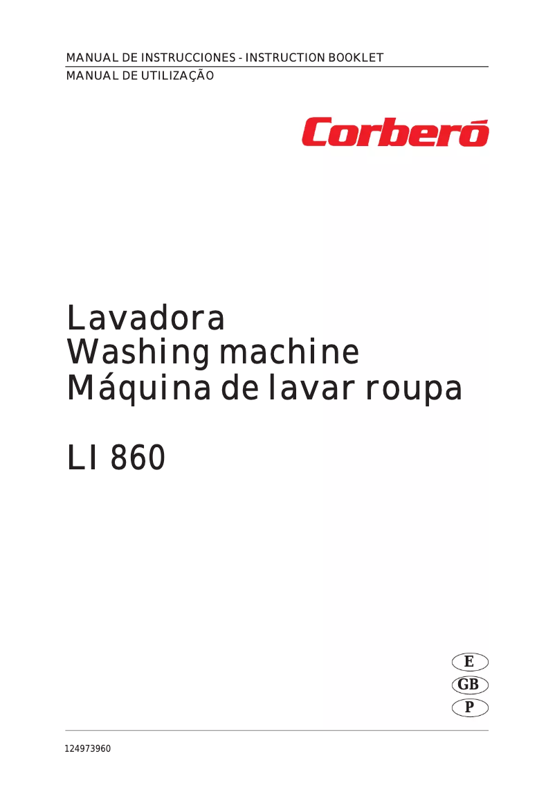 Page 1 de la notice Manuel utilisateur Corbero LI860