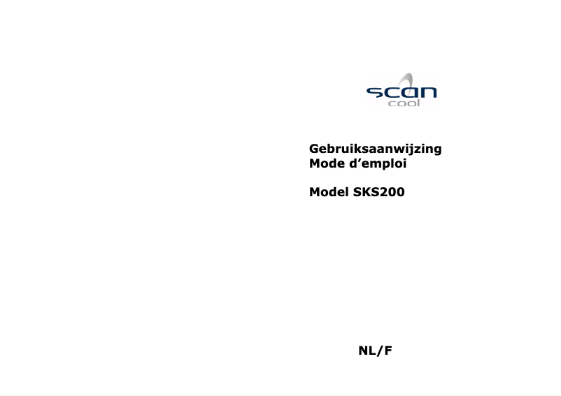 Page 1 de la notice Manuel utilisateur Scancool SKS200