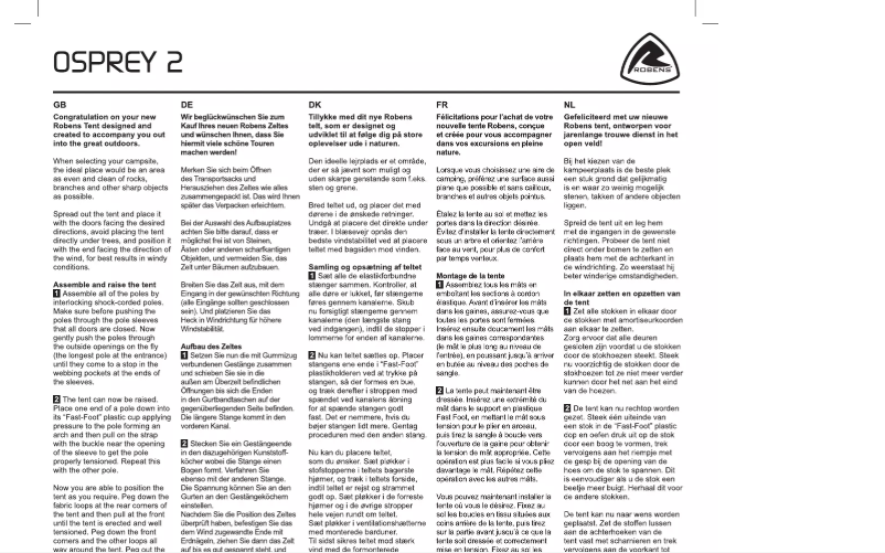 Page n°1 - Manuel utilisateur Robens Osprey 2