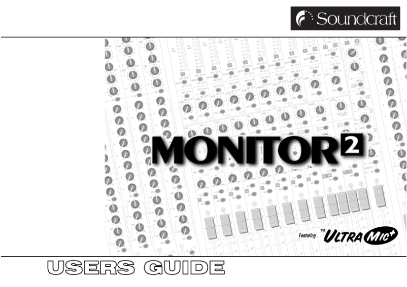 Page 1 de la notice Manuel utilisateur Soundcraft Spirit Monitor 2