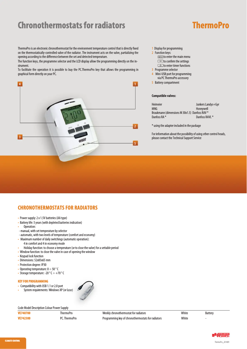 Image de la première page du manuel de l'appareil PC.ThermoPro