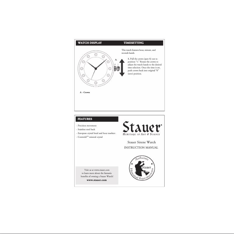 Page 1 de la notice Manuel utilisateur Stauer 28343