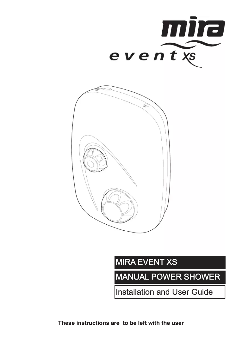 Image de la première page du manuel de l'appareil Event XS Manual