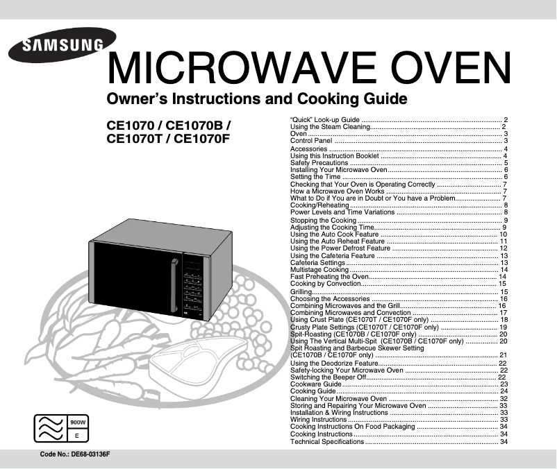 Image de la première page du manuel de l'appareil CE1070