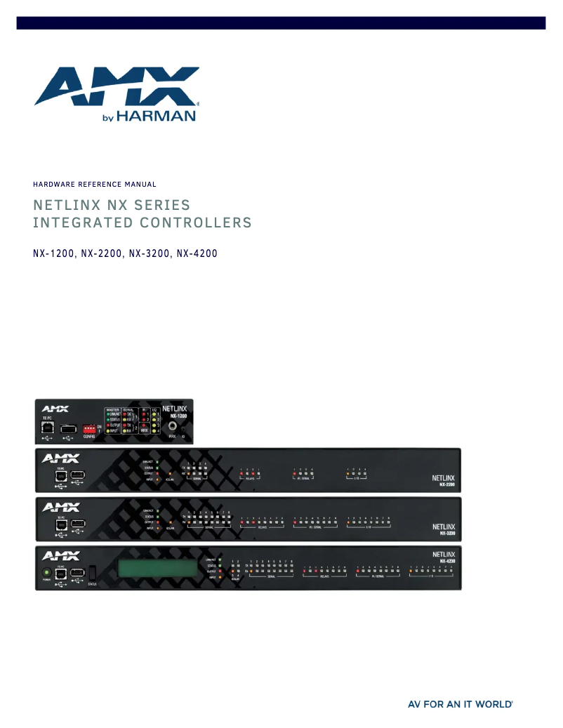 Image de la première page du manuel de l'appareil NetLinx NX-4200