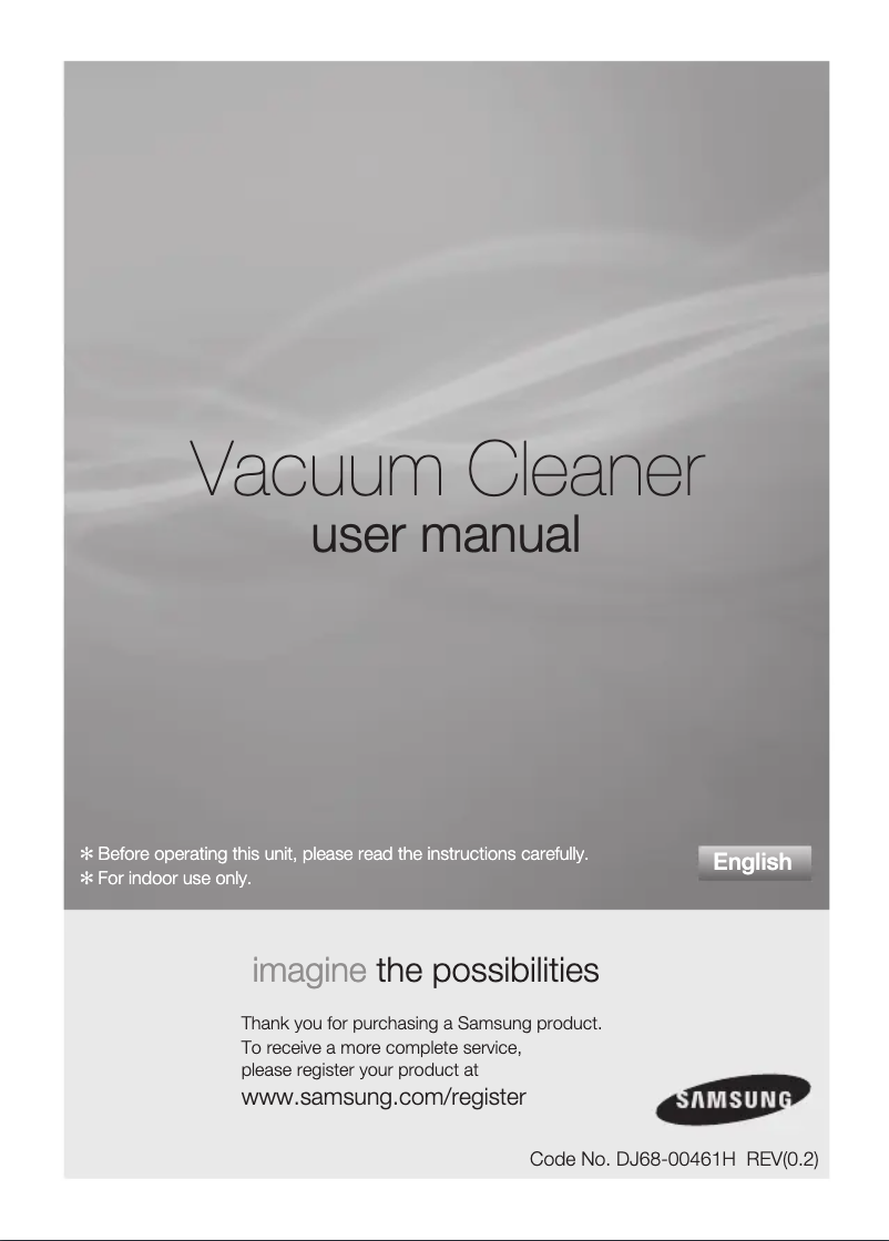 Page n°1 - Manuel utilisateur Samsung SC4570