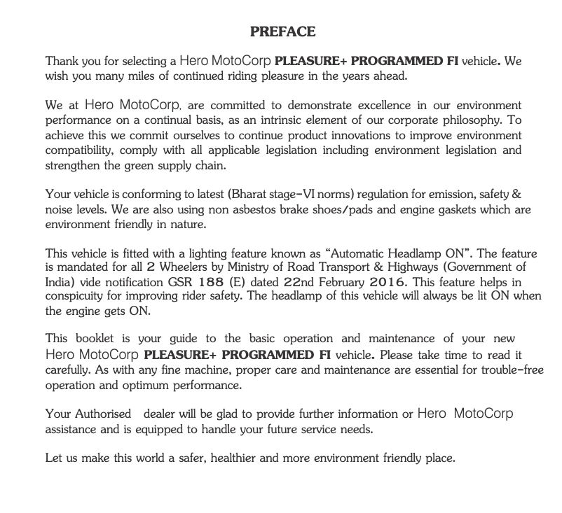 Image de la première page du manuel de l'appareil Pleasure+ (2020)