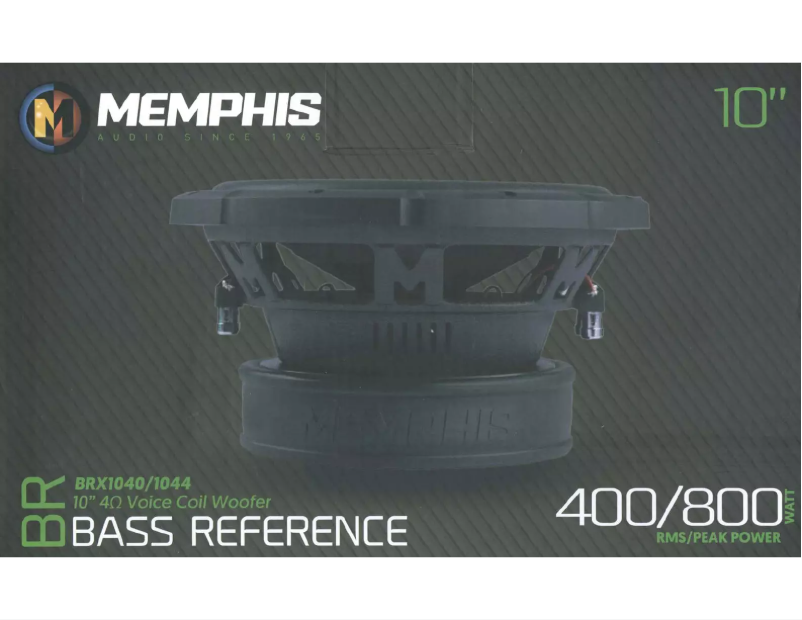 Page n°1 - Manuel utilisateur Memphis Audio BRX1044