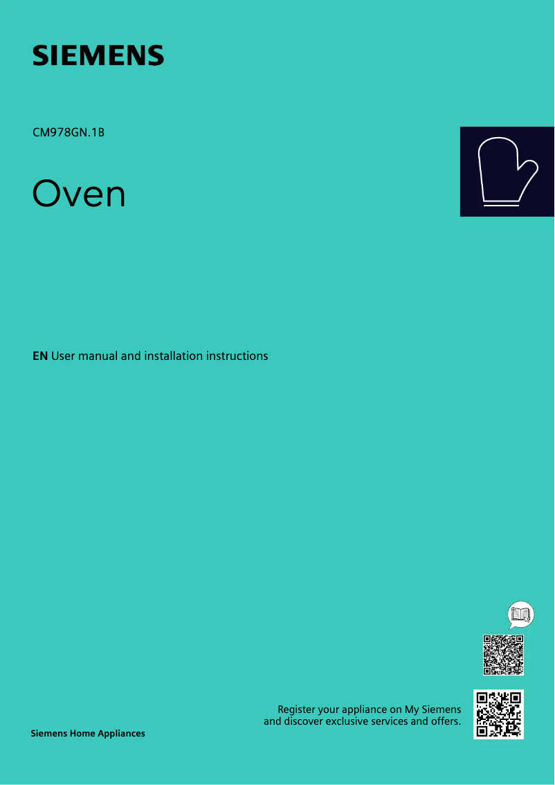 Page n°1 - Manuel utilisateur Siemens CM978GNB1B