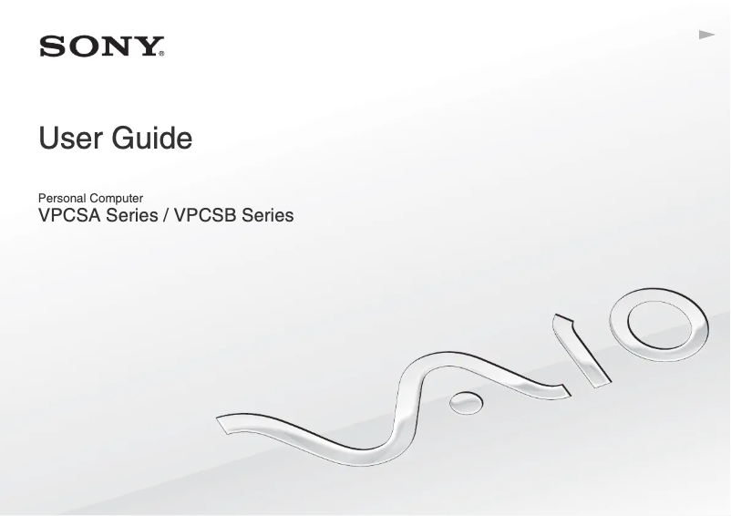 Page 1 de la notice Manuel utilisateur Sony Vaio VPCSA2FGX
