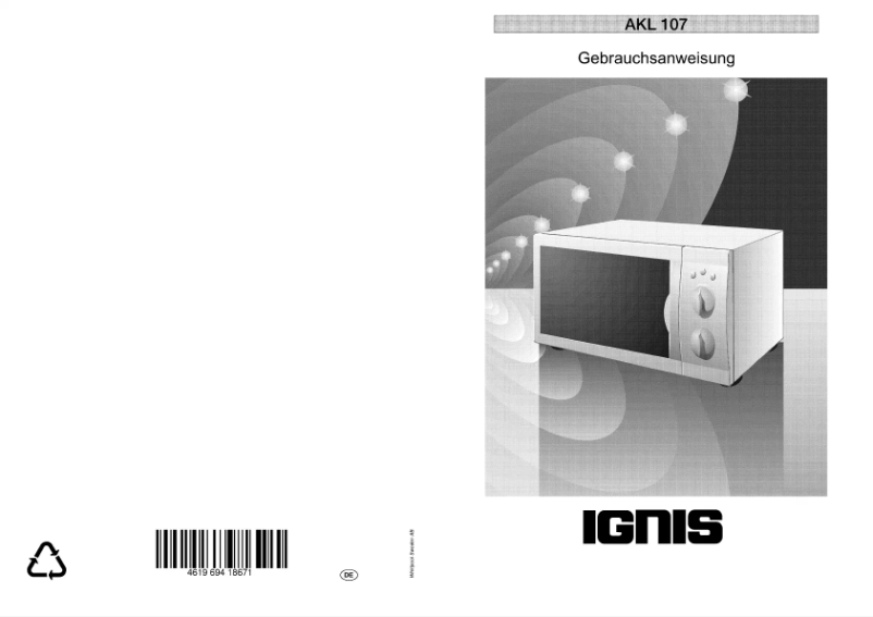 Page n°1 - Manuel utilisateur Ignis AKL 107