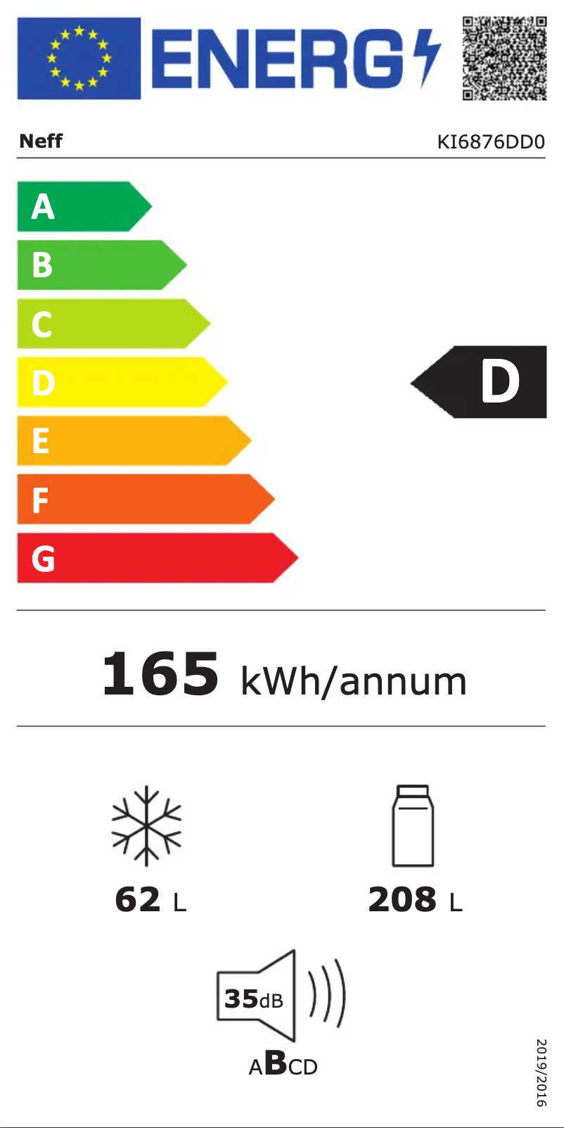 Page n°1 - Label énergétique Neff KI6876DD0