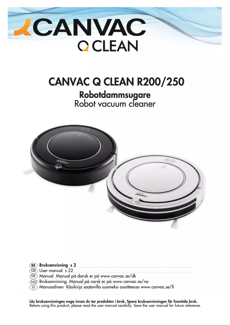 Page n°1 - Manuel utilisateur Canvac Q Clean R200