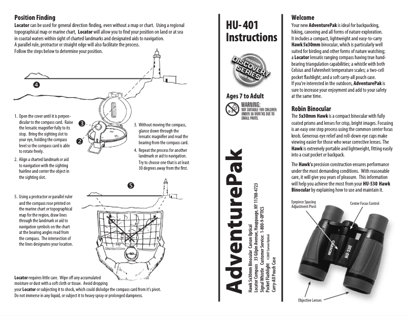 Page n°1 - Manuel utilisateur Carson AdventurePak HU-401