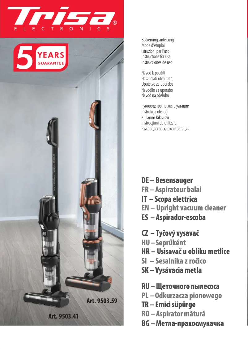 Page 1 de la notice Manuel utilisateur Trisa Quick Clean Professional T0341