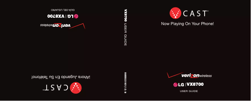 Page 1 de la notice Manuel utilisateur LG VX8700