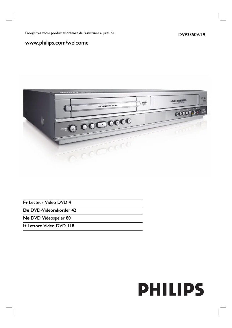 Imagen de la primera página del manual del dispositivo DVP3350V