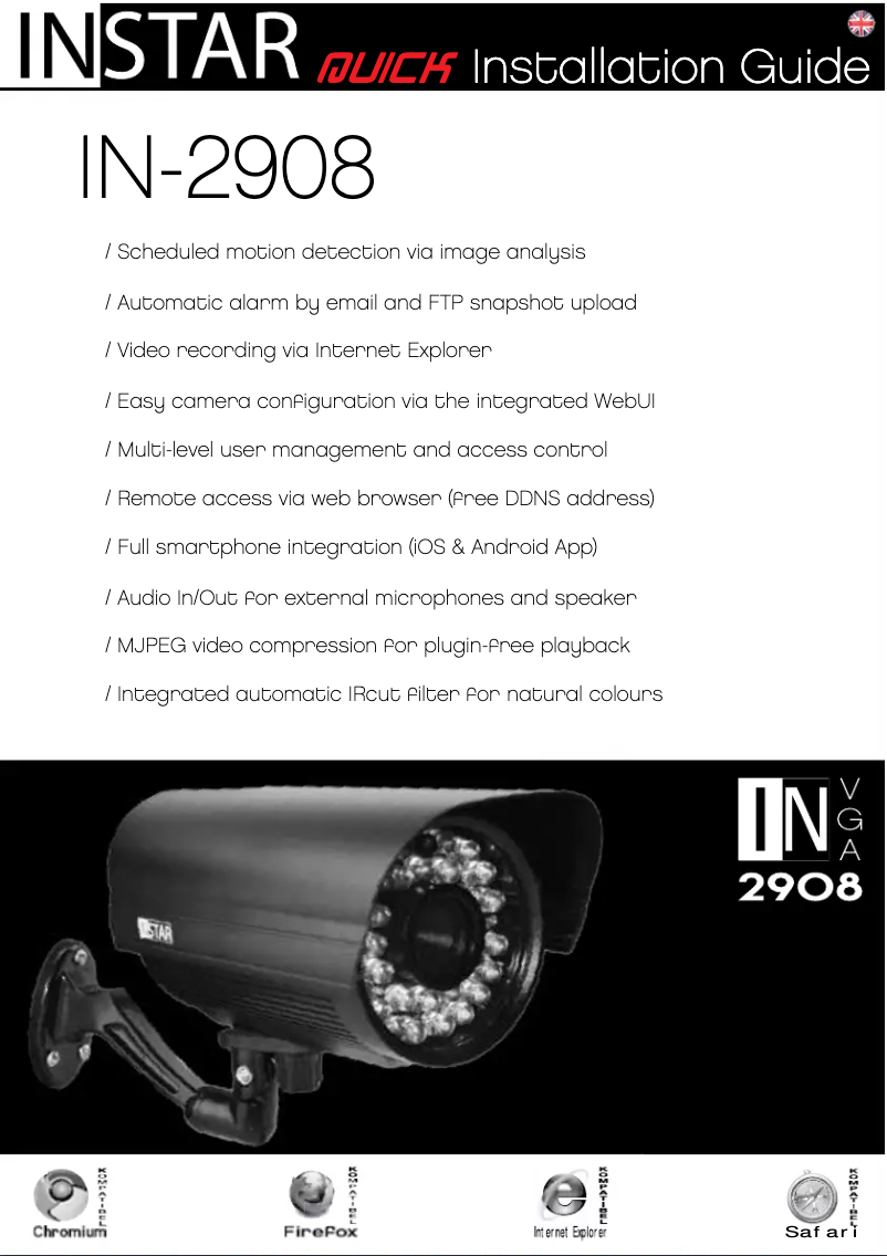 Page 1 de la notice Manuel utilisateur Instar IN-2908