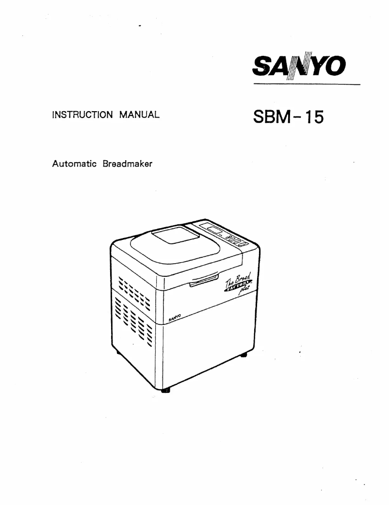 Page n°1 - Manuel utilisateur Sanyo SBM-15