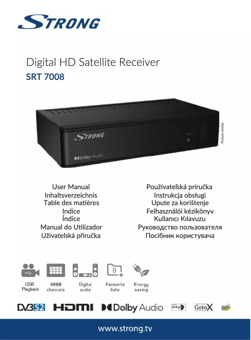 Page 1 de la notice Manuel utilisateur Strong SRT 7008